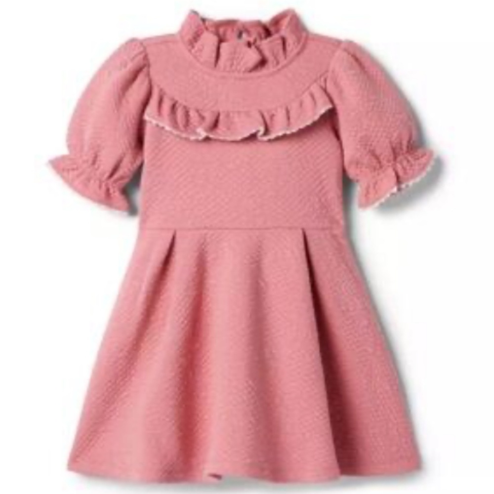 Janie and Jack Scalloped Collar Ponte Dress